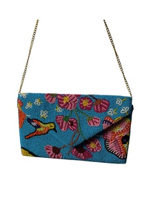 2026 Handmade Vibrant Handcrafted Beaded Single <b>Strap</b> Waterproof 3L+ <b>Shoulder</b> <b>Bag</b> Handbag Women Sling <b>Bag</b> with Birds Design - Product Image 1