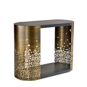 Table d'appoint classique de luxe amovible en métal couleur or, écologique, pour la décoration moderne de la maison, salon, chambre, bureau - Product Image 1