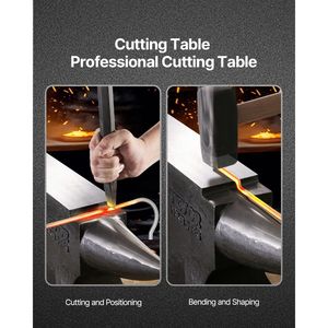 Incudine a corno singolo in acciaio fuso ad alta durezza 110 libbre, robusta, con corno arrotondato, per fabbri, con ampio piano di lavoro e supporto - Product Image 4