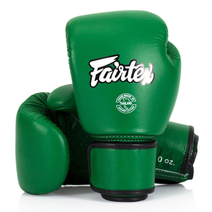 Gants de Muay Thai Fairtex sur mesure pour la lutte professionnelle, en cuir véritable, avec sangle, couleur verte, OEM, pour l'entraînement au kickboxing - Product Image 5