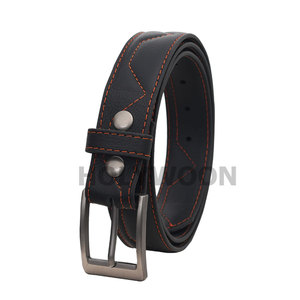 Cinturón de Cuero Genuino en Stock para Hombre, Estilo Clásico, Casual y Formal, Cinturón Resistente - Product Image 1