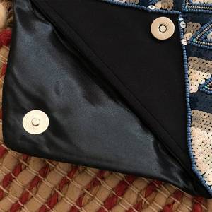 Bolso Rectangular Hecho a Mano con Cuentas y Patrón Floral Geométrico, con Cremallera, Bordado de Algodón, Decoración Artesanal, Accesorio para Fiesta - Product Image 3