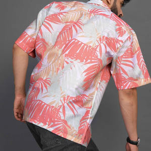 Chemise décontractée tissée imprimée anti-rides à manches courtes pour homme de haute qualité, idéale pour les vacances à la station, vente en gros sous marque privée, collection été - Product Image 6