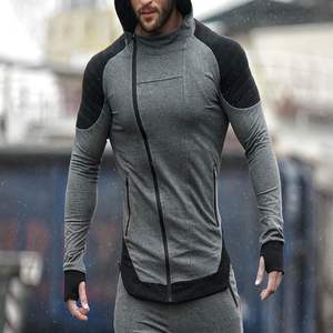 Sudadera con capucha deportiva para hombre, informal, para gimnasio, entrenamiento, manga larga - Product Image 3