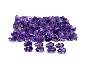Natural African Amethyst Pear Cut Shape Loose Gemstone Sizes 3-9 MM, Purple Semi-Precious Stone for Jewelry Making - Product Image 5