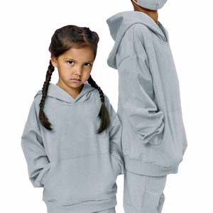 Conjunto Deportivo para Niños, Sudadera con Capucha Gris, Pantalones Deportivos Holgados de Algodón, Dos Piezas, Ropa Casual de Otoño para Niños Unisex 2027 - Product Image 2