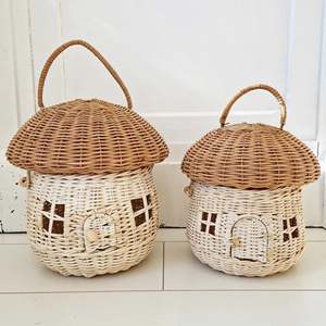 Cesta de mimbre natural trenzada para niños, mejores precios, cestas para juguetes, calidad excepcional, bolsas de regalo para niños - Product Image 6