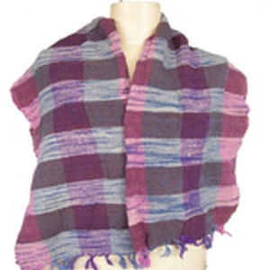 Hand-Knitted Cotton Jacquard <b>Scarf</b> for Women Summer Use - Product Image 1