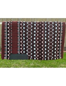 Couverture de selle de luxe en laine haut de gamme, faite à la main pour le barrel racing et les chevaux de ranch - Product Image 3
