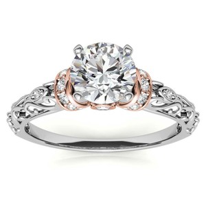 Bague de Fiançailles Solitaire en Moissanite, Argent Sterling 925 Plaqué Or Blanc, Luxe, pour Mariage, Anniversaire, Fête - Product Image 1