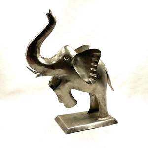 Escultura de elefante grande de aluminio, adecuada para la decoración del suelo de la sala de estar y un elemento decorativo llamativo para el hogar. - Product Image 6