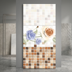 Carreaux muraux en céramique émaillée brillante à motif floral de style marocain pour toilettes commerciales 200x300mm Marque Vistaar - Product Image 1