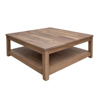 Meubles en bois de teck d'Indonésie Table basse minimaliste en teck Table centrale moderne Table à thé rustique pour meubles de maison modernes