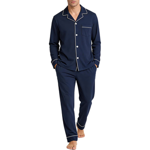 <b>Men</b> Night Suit Short Sleeve Round Neck Shorts <b>Set</b> Soft Cotton Breathable Summer <b>Pajamas</b> Lounge Wear - Product Image 6