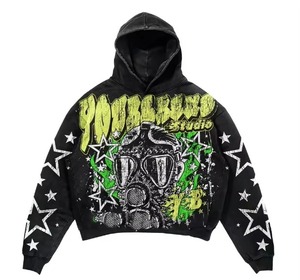 Custom Screen Printing Oversize Hoodie Streetwear Heavy Wait 100% Cotton Fleece Premium Quality Trendy Look Hoodie For Unisex - Product Image 2