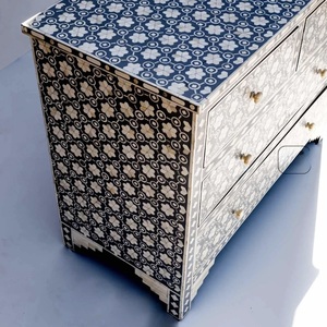 ILAHI's Bone Inlay <b>Drawer</b> Modern Design Agate Detailing <b>Storage</b> Portable Home Furniture - Product Image 1