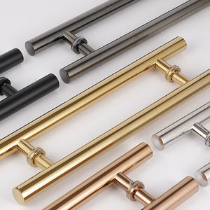 D Shape Bar Wooden <b>Door</b> <b>Handles</b> Aluminum Stainless Steel Black <b>Pull</b> Glass <b>Door</b> <b>Handle</b> Modern Design 5 Year Warranty Easy - Product Image 3