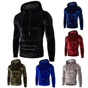 Sweat à capuche en velours brodé personnalisé pour homme, respirant, doux, anti-plis, léger, durable, écologique, avec poche, pour usage quotidien décontracté - Product Image 4