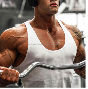 Débardeur de musculation pour homme, en jersey 100% coton, respirant 3D, séchage rapide, grande taille, fabrication chinoise en gros - Product Image 3