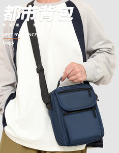 Bolso de hombro para hombre, bandolera, tela Oxford, bolso informal de viaje ligero con múltiples compartimentos, correa ajustable - Product Image 5