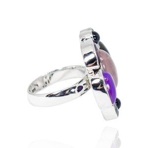 925 Sterling Silver Multi Gemstone <b>Ring</b> Handmade <b>Dainty</b> Statement Jewelry Unique Gift for Women - Product Image 6