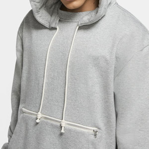 Sweat à capuche décontracté en coton doux avec cordon de serrage réglable, poche zippée sur le devant, coupe ample pour homme - Product Image 5