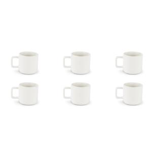 Set di 6 Tazze da Caffè Excelsa in Gres Nordico, 7 Cl, Bianche - Product Image 2