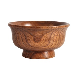 Cuenco Elevado de Madera Rústica para Presentación de Frutas, Centro de Mesa para Servir Bocadillos, Arreglo de Comedor y Uso Doméstico - Product Image 6