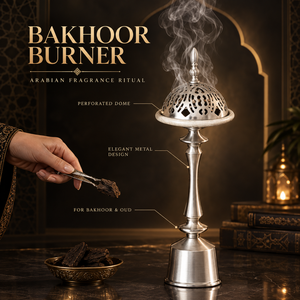 Brûleur à Bakhoor élégant en acier inoxydable et marbre |   Porte-encens Oud Arabe Haut de Gamme, Dôme Perforé, Décoration Islamique pour la Maison, Cadeaux du Ramadan - Product Image 5