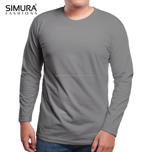T-shirt à manches longues personnalisé pour homme SIMURA, col rond, couleur unie, vêtement décontracté, anti-rides, prix compétitif, Bangladesh - Product Image 5