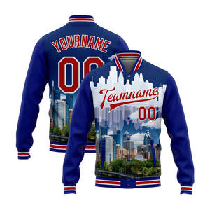 Chaqueta Deportiva Varsity de Béisbol con Logotipo Personalizado al por Mayor, Últimos Diseños, para Hombre, Sublimada, con Cuello Alto, de Secado Rápido y Protección UV - Product Image 1