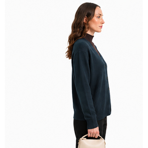 Pull-over en tricot à col rond pour femme 2026, 100 % laine, manches longues, couleur unie minimaliste, vêtements d'hiver - Product Image 5