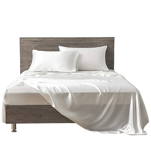 Juego de Funda de Edredón de Satén Tejido de Calidad Premium para Hotel, Color Blanco, para Cama Doble, 300 Hilos, en Oferta a Bajo Precio - Product Image 1