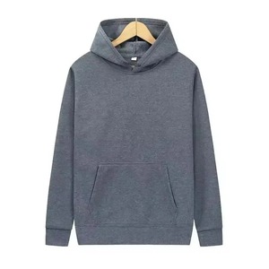 Sweat-shirt à capuche pour homme, couleur unie, coton, molleton français, décontracté, manches longues, poche, coupe classique, vêtements d'automne 2027 - Product Image 4