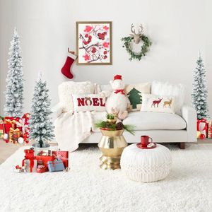 Set di 3 Alberi di Natale Artificiali in Vaso con Effetto Neve Innevata - Product Image 2