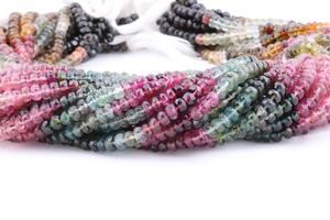 Nouvel Arrivage Perles Rondelles Facettées Multi-Tourmalines de Qualité Supérieure Naturelles 3,5 mm 14 Pouces pour la Fabrication de Bijoux - Product Image 2
