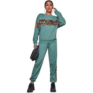 OEM High Street Style Unisex Hooded Fleece Tracksuit Tiger Printing Side Panel Sweatshirt Joggers 2Pcs Winter GYM <b>Sweat</b> <b>Set</b> - Product Image 1