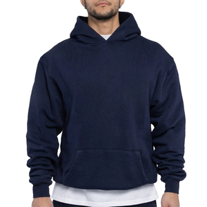 Sweat-shirt à capuche pour homme en coton, coupe oversize, décontracté, pour l'automne, tricoté, uni, avec poche, BRG, sweats à capuche et sweat-shirts pour homme - Product Image 6