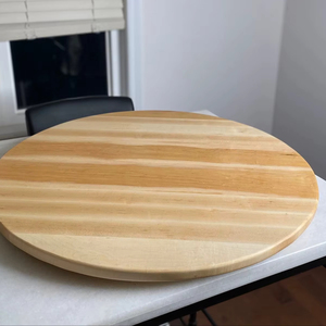 Wood Double Tier Rotating Tray Smooth-Spin Lazy Susan for Tabletop Spice Serving - Product Image 1