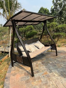 Hand-forged iron garden <b>swing</b> – Exquisite design, rust-resistant, easy to assemble – Outdoor wrought iron furniture workshop - Product Image 4
