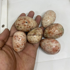 Œuf en pierre de soleil naturelle polie, pierre précieuse pour la guérison par le Reiki, la méditation et la décoration intérieure, vente en gros - Product Image 5