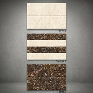 OEM 300x450mm Southern Vintage Full Polished Porcelain Black and White Rustic Antique Wavy Embossed Ceramic <b>Wall</b> Tiles - Product Image 5