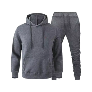 OEM Service High Quality Winter Streetwear Solid Hooded <b>Men</b> Track Suit Heavyweight <b>Pullover</b> 100% Cotton Fleece - Product Image 2
