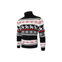 Herren Hässlicher Weihnachtspullover T-Rex Dinosaurier Lustiger Festtags-Strickpullover Rundhals Winter Festliche Pullover Party-Oberteil