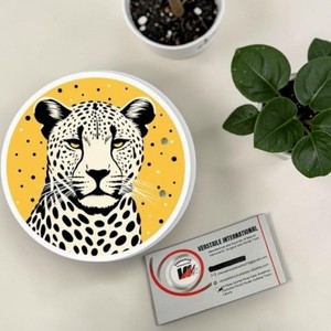 Black White Flower Diamond Cheeta Print Acrylic Magnetic Lash Tiles Reusable Eco-Friendly Private <b>Label</b> Lash Plate Eyelash - Product Image 1