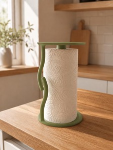 Modern Gold Metal Paper <b>Towel</b> <b>Holder</b> Freestanding Countertop Stand 360 Rotating for <b>Kitchen</b> - Product Image 4