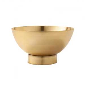 Modern Silver Pedestal Bowl Square Base High Polish Metal Fruit Salad Serving Basin Luxury Hotel Tableware Centerpiece - Product Image 2