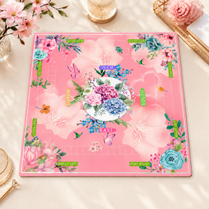 Tapete de Mahjong Americano Personalizado de Neopreno Antideslizante con Diseño Floral, con Reglas, Impermeable, Reductor de Ruido, Cubierta para Mesa de <span class=keywords><strong>Juego</strong></span> - Product Image 1
