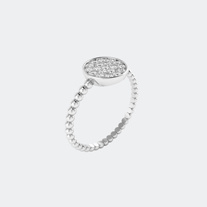 Anillo Minimalista con Engaste de Pavé y Cuentas Redondas de 0.25CTW - Product Image 2