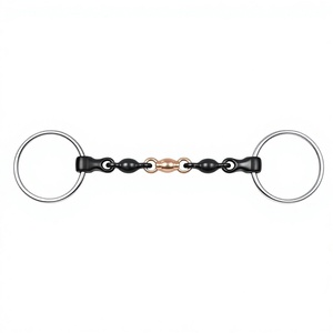 ENGLISH RIDING LOOSE RING WITH COPPER HEAD HEAVY <b>WEIGHT</b> O RING BITS WITH STAR ROLLER - Product Image 2